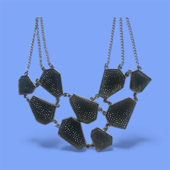 Necklace - pebbly pave shapes - Picture 1 of 6